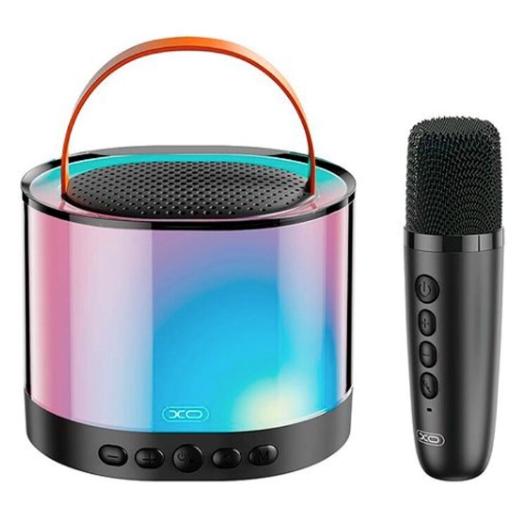 Портативна колонка з макірофоном XO F47 Aurora Atmosphere Light Bluetooth чорна від компанії da1 - фото 1