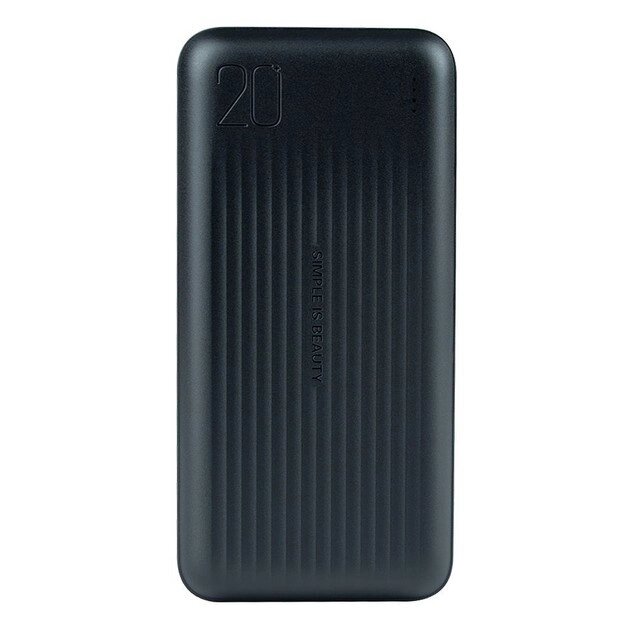 Портативний акумулятор XO PB302 20000 mAh чорний від компанії da1 - фото 1