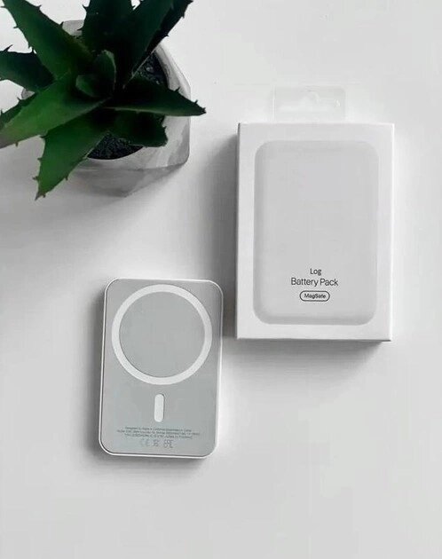 Портативний магсейф акумулятор Power Bank MagSafe Battery Pack for iPhone A2384 білий від компанії da1 - фото 1