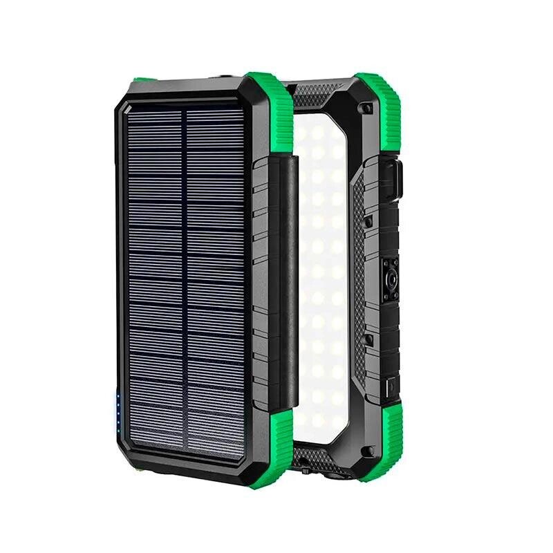 Портативное зарядное с солнечной панелью Solar power bank with 32pcs camping LED 20000mAh PN-W12Pro від компанії da1 - фото 1