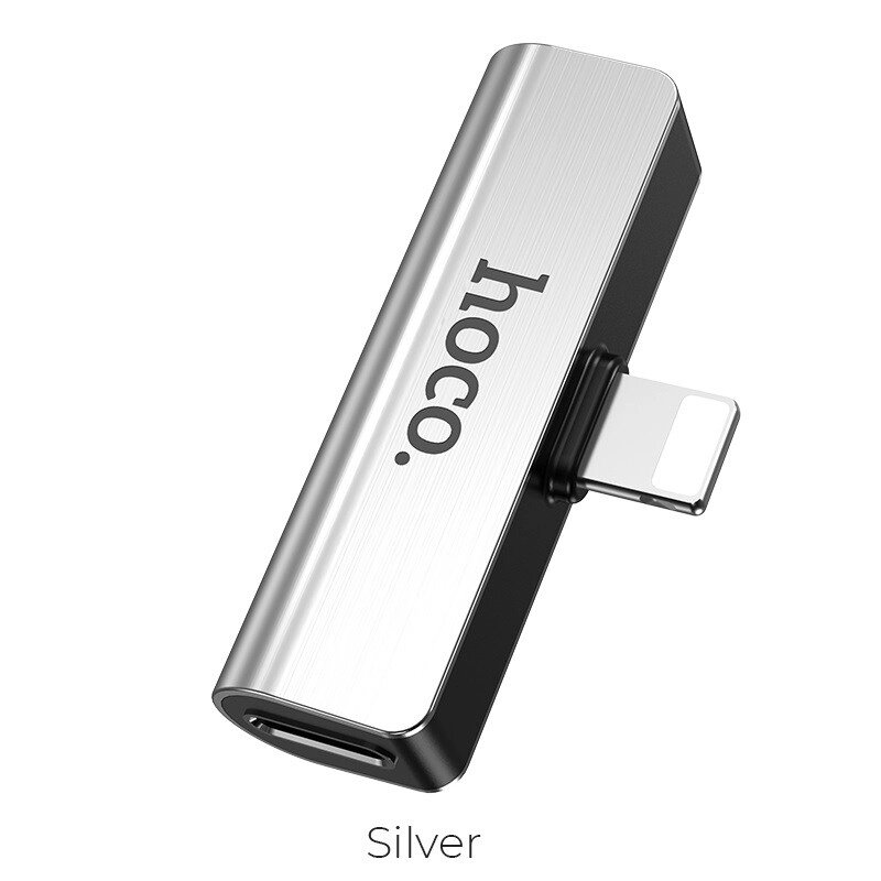 Преобразователь Hoco Lightning to 3.5mm audio/lightning charging LS25 2A від компанії da1 - фото 1