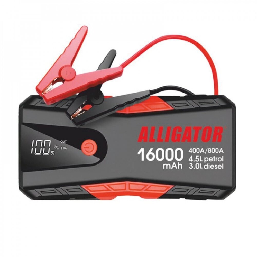 Пускозарядний пристрій (бустер) для авто Alligator Jump Starter 400A/800A 16000 mAh з функцією Power Bank від компанії da1 - фото 1