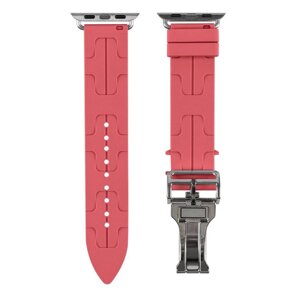 Ремінець для Apple Watch Band Hermes 42 / 44 / 45 / 49 mm червоний