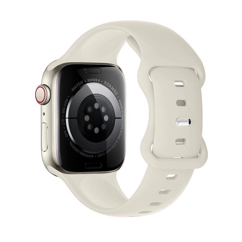 Ремінець HOCO iWatch WA15 Flexible series 8-character buckle solid color 38/40/41mm білий від компанії da1 - фото 1