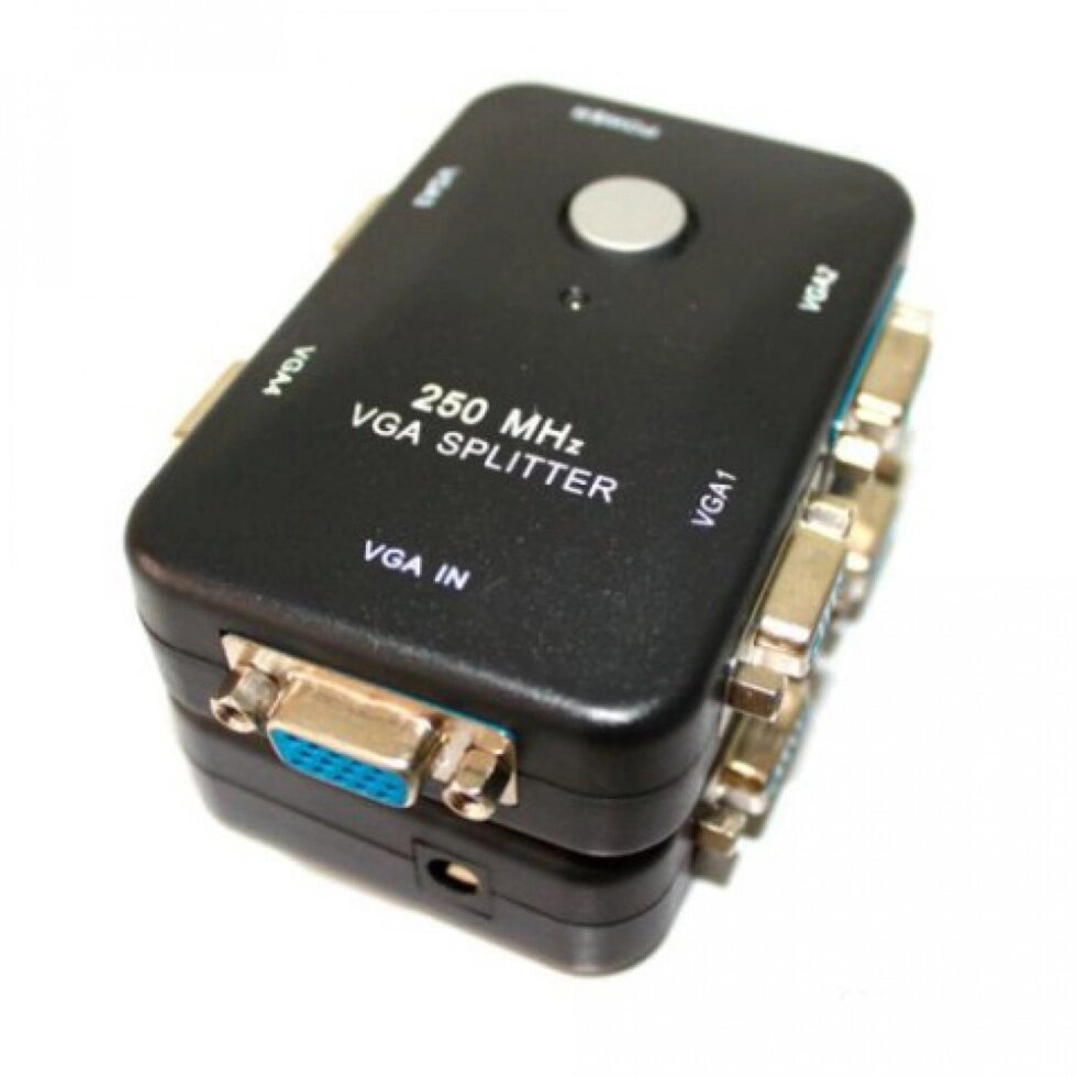 Розгалужувач Vga сигналу спліттер 4 порти підтримка FullHD 1920*1440 від компанії da1 - фото 1