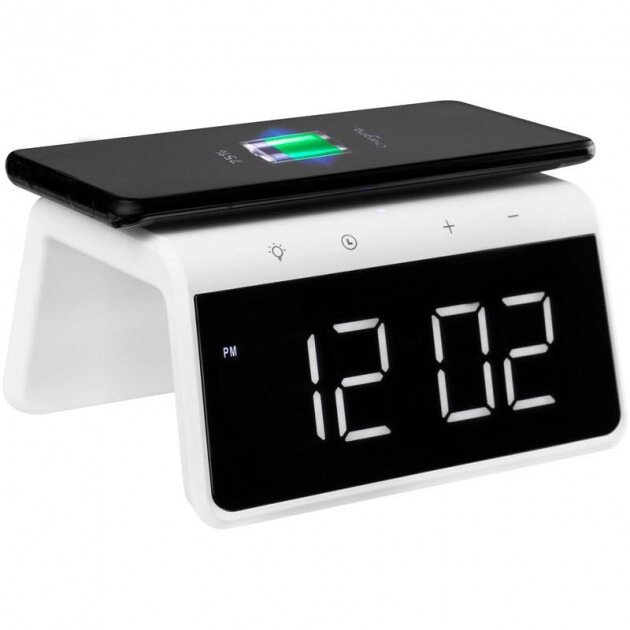 Розумний годинник настільний Gelius Pro Smart Desktop Clock Time Bridge GP-SDC01 + бездротова зарядка від компанії da1 - фото 1