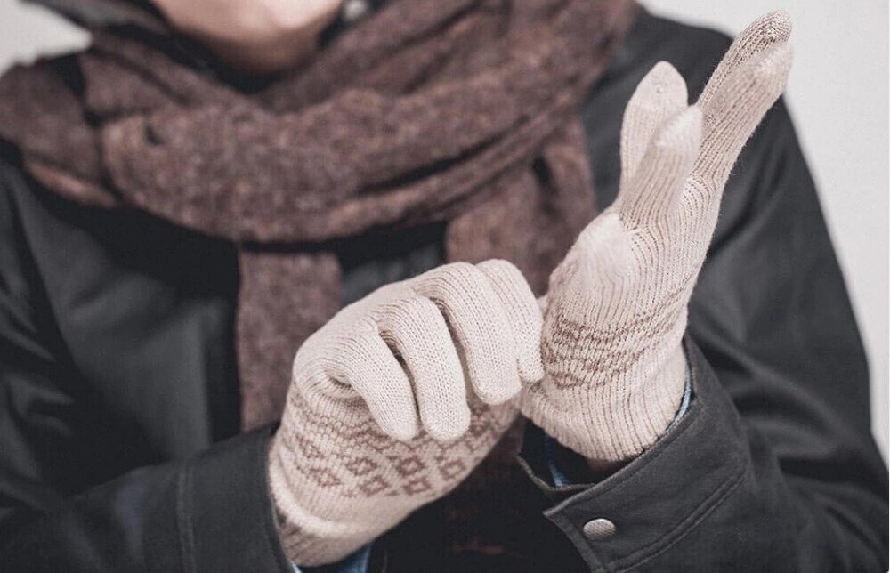 Рукавички Xiaomi FO touch screen warm velvet gloves сірі від компанії da1 - фото 1