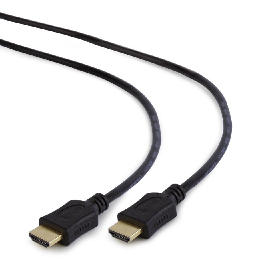 Шнур Hdmi шт.- шт. 1.3 В, метал. gold, діам-5x14мм, 2 м від компанії da1 - фото 1