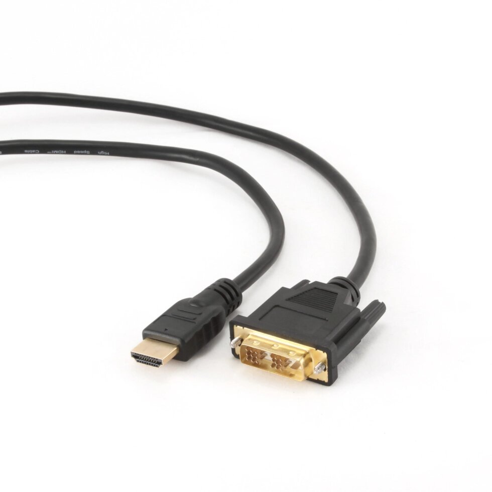 Шнур шт. HDMI-шт. DVI, Hi-Fi, метал. з фільт. у блістері gold 5 м. від компанії da1 - фото 1