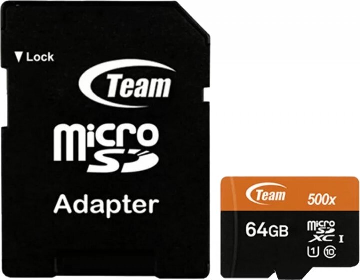 Швидкісна карта пам'яті мікроСД Team 500x microSDXC 64GB від компанії da1 - фото 1