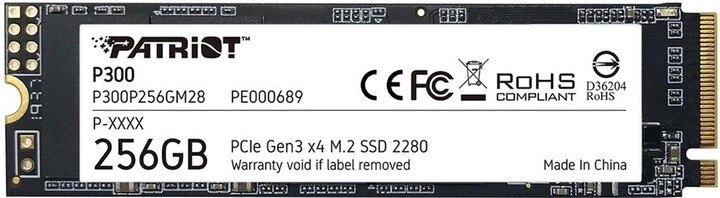 Швидкісний ссд-накопичувач Patriot P300 256 GB SSD M. 2 NVMe 2280 PCIe 3.0 3D TLC P300P256GM28 від компанії da1 - фото 1