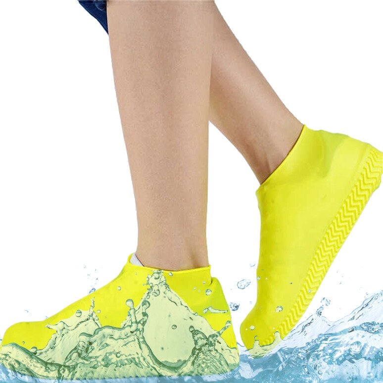 Силіконові водонепроникні бахіли Чохли на взуття WSS1 S Yellow від компанії da1 - фото 1