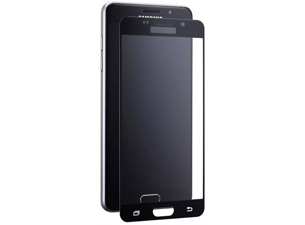 Скло 3D захисне на екран для Samsung Galaxy A3 2016 чорне від компанії da1 - фото 1