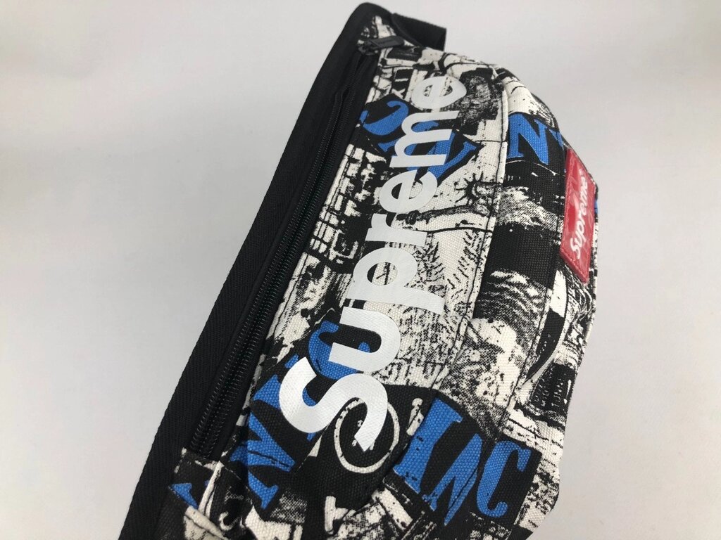 Сумка на пояс бананка Supreme NYC блакитна від компанії da1 - фото 1