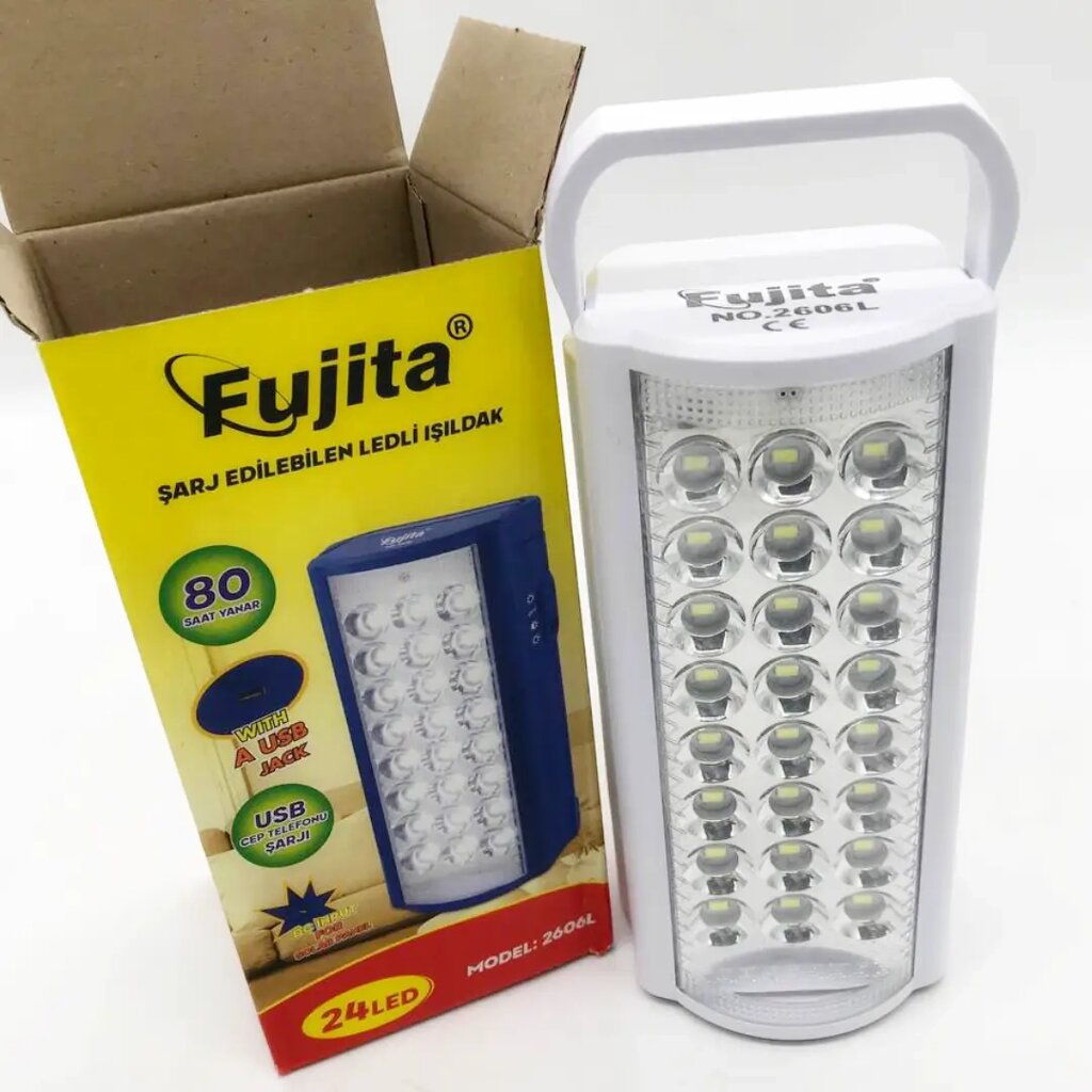 Світлодіодний ліхтар Fujita DL-2606 24 LED з power bank від компанії da1 - фото 1