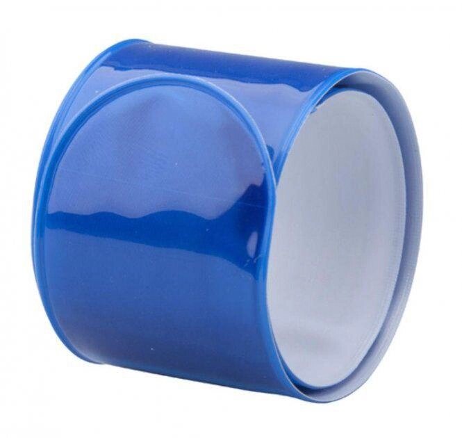 Світловідбивна стрічка-браслет флікер синя від компанії da1 - фото 1
