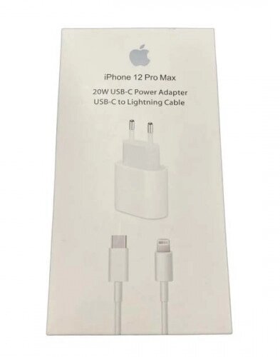 СЗУ 2-в-1 Apple Power-Delivery Adapter (+ PD кабель) 1*PDout 20W PD2.0 BarCode/Original Box від компанії da1 - фото 1