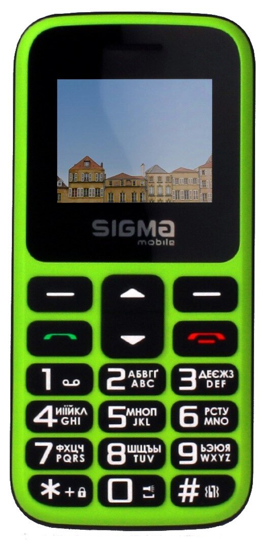 Телефон кнопковий для літніх людей Sigma Mobile Comfort 50 HIT 2020 зелений від компанії da1 - фото 1