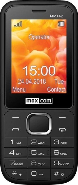 Телефон кнопковий Maxcom MM142 чорний від компанії da1 - фото 1