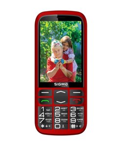 Телефон кнопковий Sigma mobile Comfort 50 Optima TYPE-C червоний