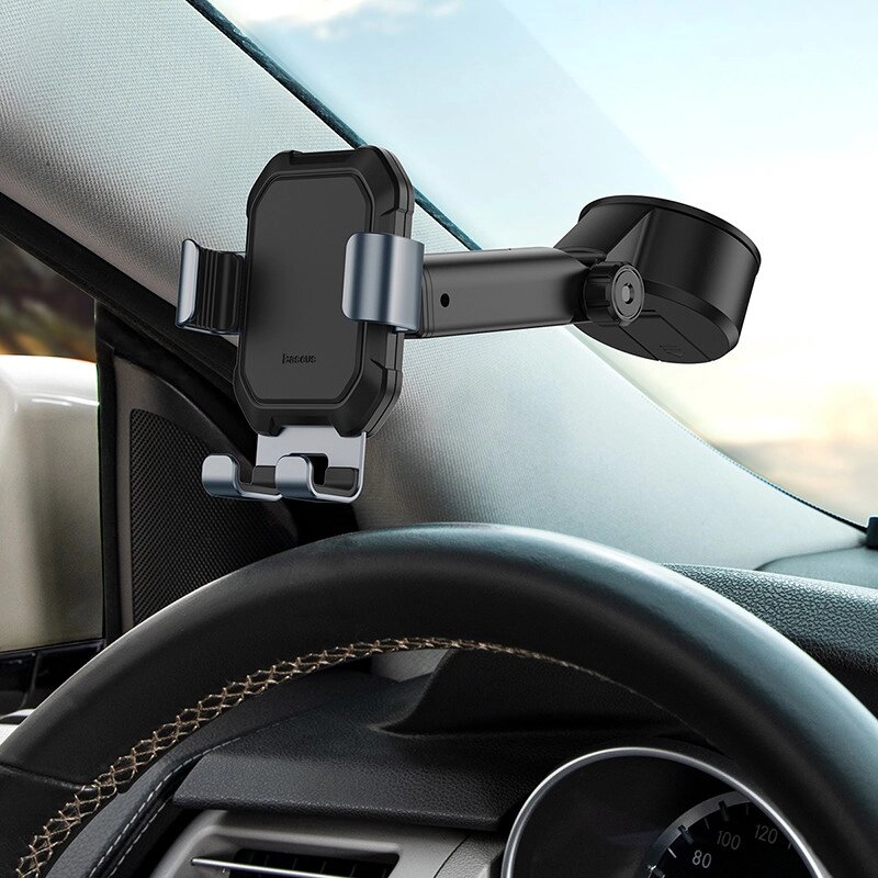 Тримач BASEUS Tank gravity car mount holder with suction base від компанії da1 - фото 1