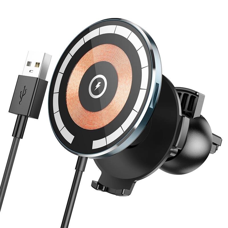 Тримач HOCO CW42 Discovery Edition multipurpose magnetic car wireless charger 5-15W від компанії da1 - фото 1