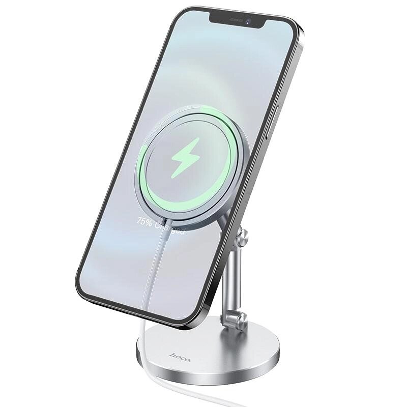 Тримач HOCO Daring magnetic wireless charging desktop stand PH39 (без MagSafe) від компанії da1 - фото 1