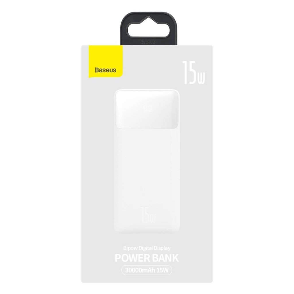 УМБ BASEUS Bipow Digital Display Power bank 30000mAh |2USB/1Type-C, 3A/15W, QC| (PPDML-K02) від компанії da1 - фото 1