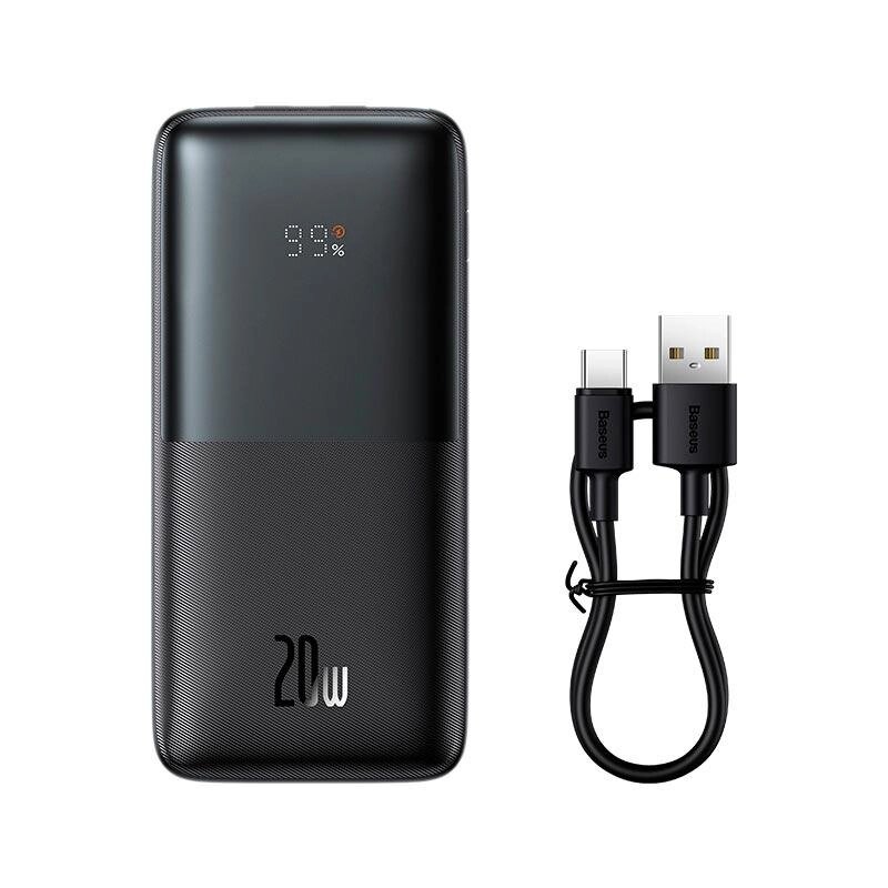 УМБ BASEUS Bipow Pro Digital Display Fast Charge Power Bank 10000mAh |2USB/Type-C, QC/PD, 20W/3A| (PPBD040201) від компанії da1 - фото 1