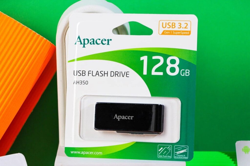 USB флеш-накопитель 3.2 Apacer AH350 128gb від компанії da1 - фото 1