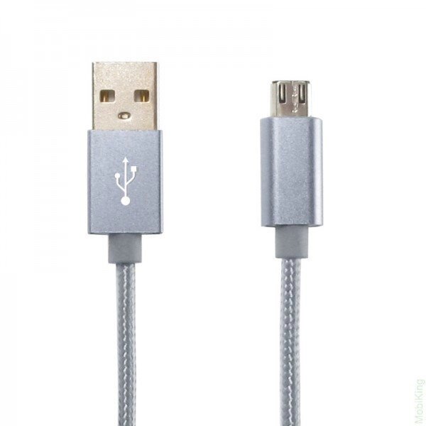 Usb кабель Gelius Metallic Edition MicroUsb Grey від компанії da1 - фото 1