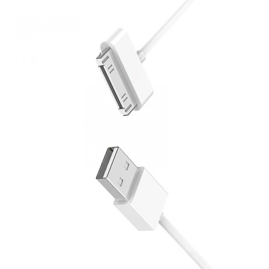 USB-кабель HOCO X23 для iPhone 4 30 pin білий від компанії da1 - фото 1