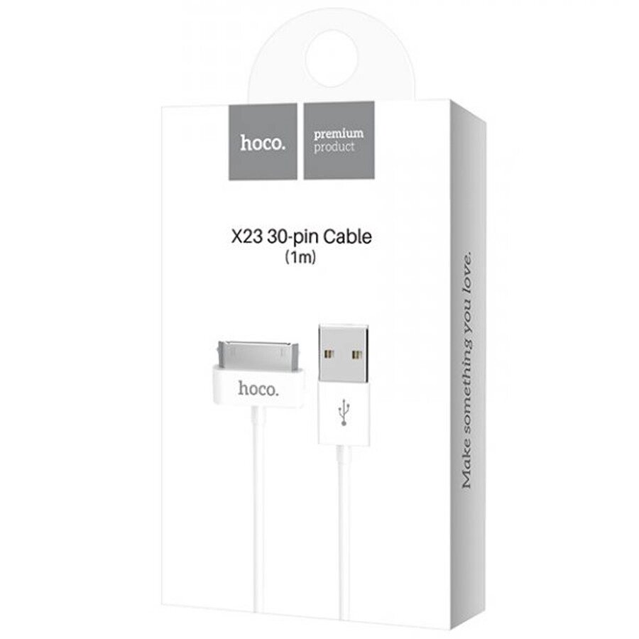 Usb кабель iPhone 4 Hoco x23 білий 1 метр від компанії da1 - фото 1