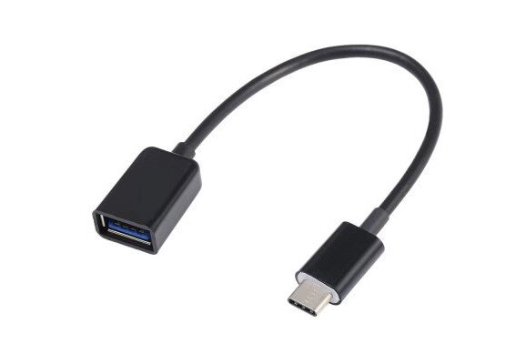 USB перехідник OTG Type-C black від компанії da1 - фото 1