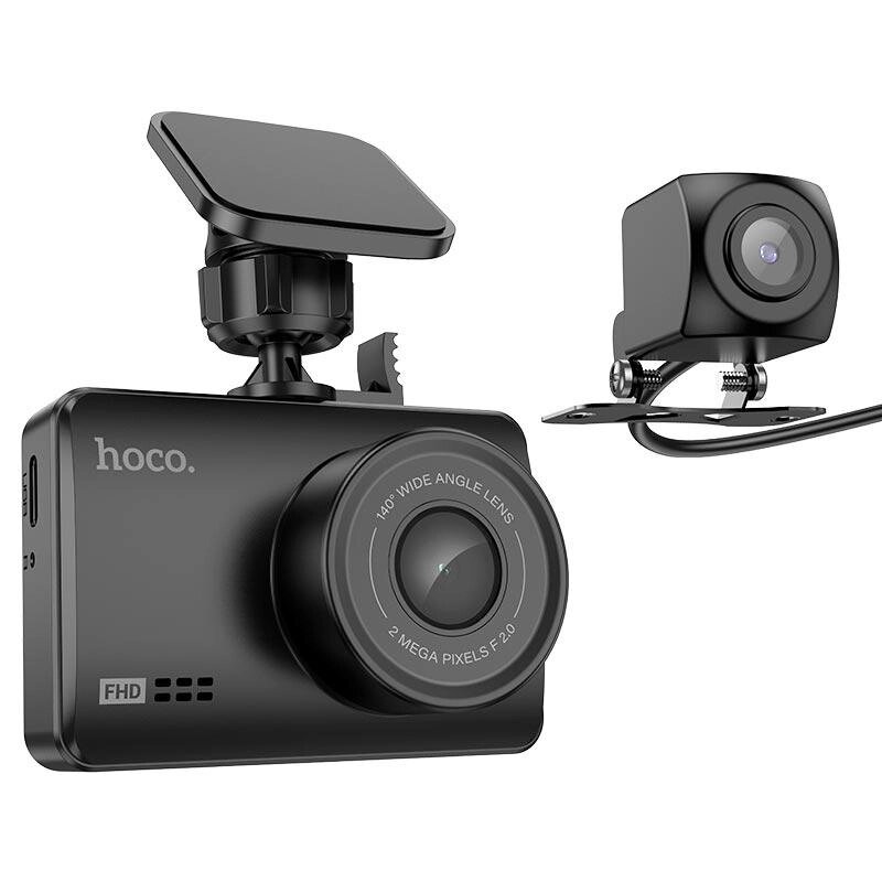 Відеореєстратор HOCO DV3 Driving recorder with display (2 камери) від компанії da1 - фото 1