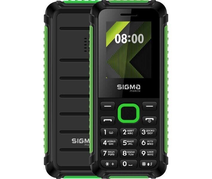 Захищений Телефон Sigma mobile X-style 18 Track чорний із зеленим від компанії da1 - фото 1