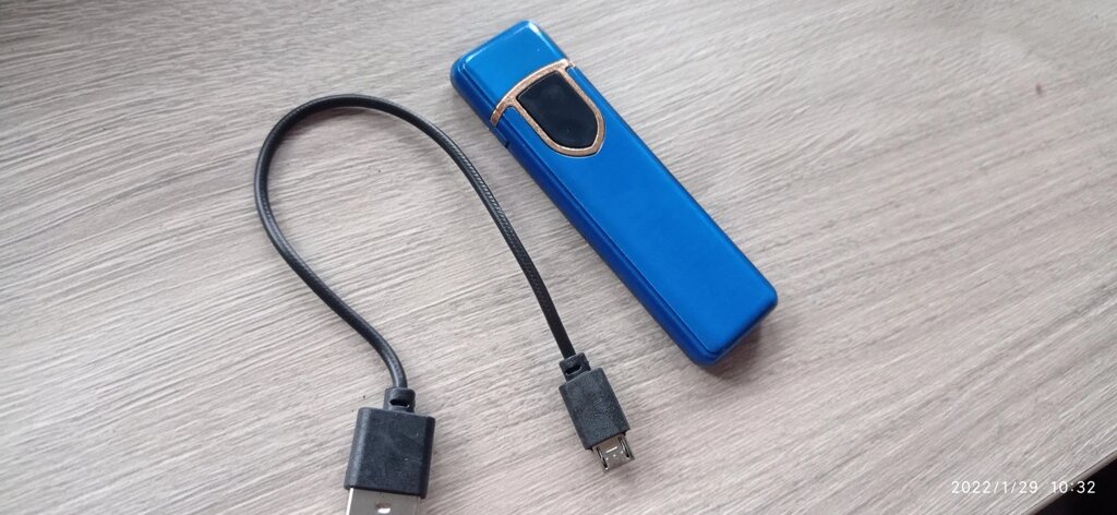 Запальничка спідниця електро-імпульсна USB портативна з кабелем мікросб від компанії da1 - фото 1