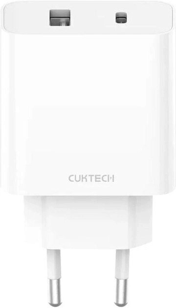 Зарядний пристрій 2 порти Xiaomi CUKTECH A19 30 W Charger (Type-A + Type-C) біле від компанії da1 - фото 1