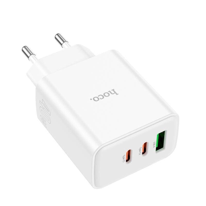 Зарядний пристрій 3 виходи HOCO N15 Amazing three-port charger 3USB 3.4A блок білий від компанії da1 - фото 1