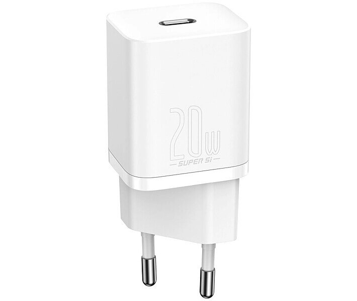 Зарядний пристрій Baseus 20W Super Si USB-C (CCSUP-B02) біле від компанії da1 - фото 1