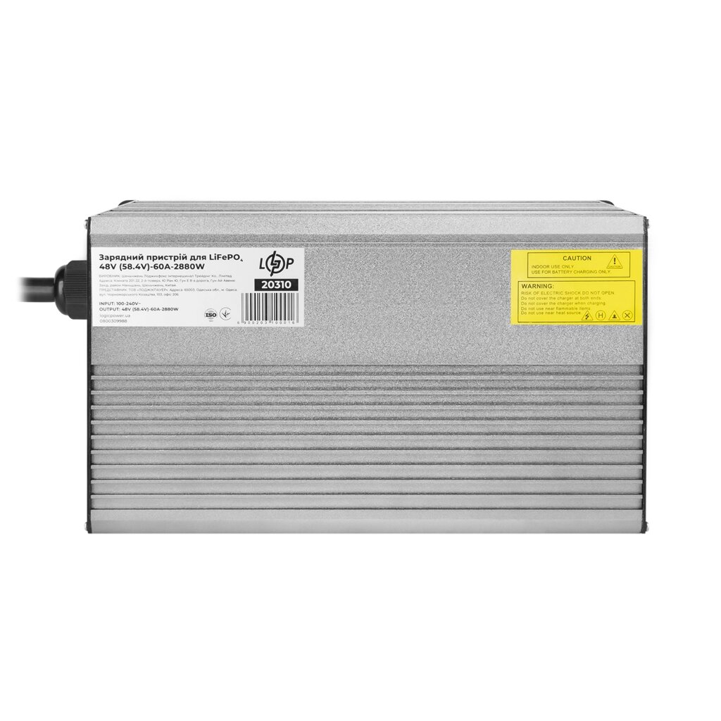 Зарядний пристрій для акумуляторів LiFePO4 48V (58.4V)-60A-2880W-LED від компанії da1 - фото 1