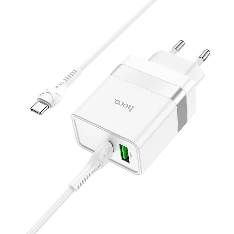 Зарядний пристрій HOCO N21 Extension speed charger set 30w USB + Type-C кабель від компанії da1 - фото 1