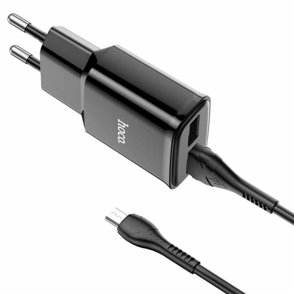 Зарядний пристрій із кабелем Hoco C88A Star round + MicroUsb 2 usb 6931474749529 від компанії da1 - фото 1