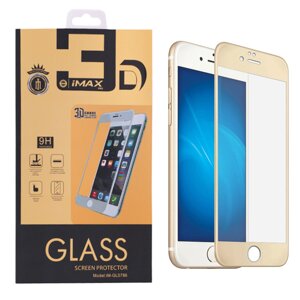 Захисне скло iMax iPhone 6 6s Gold переднє повного покриття 3D