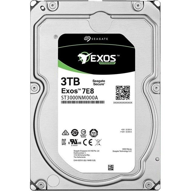 Жесткий диск Seagate Exos 7E8 3 TB 3.5 дюйма (ST3000NM000A) від компанії da1 - фото 1