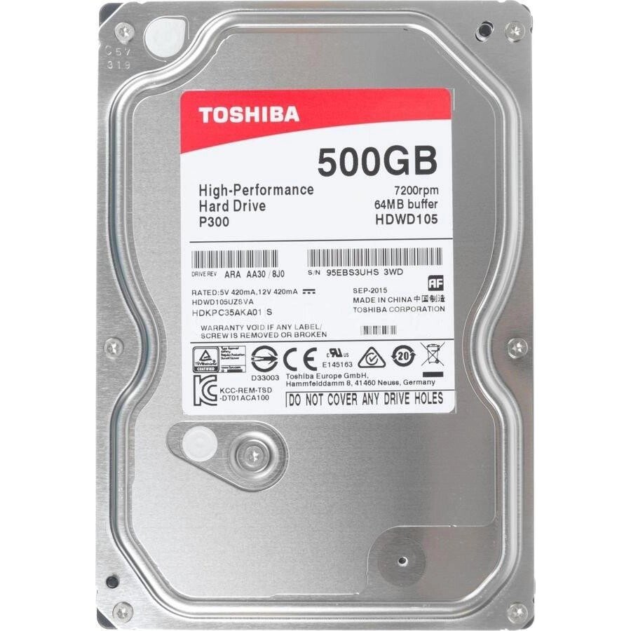 Жесткий диск Toshiba P300 512 ГБ 3.5 дюйма HDWD105UZSVA від компанії da1 - фото 1