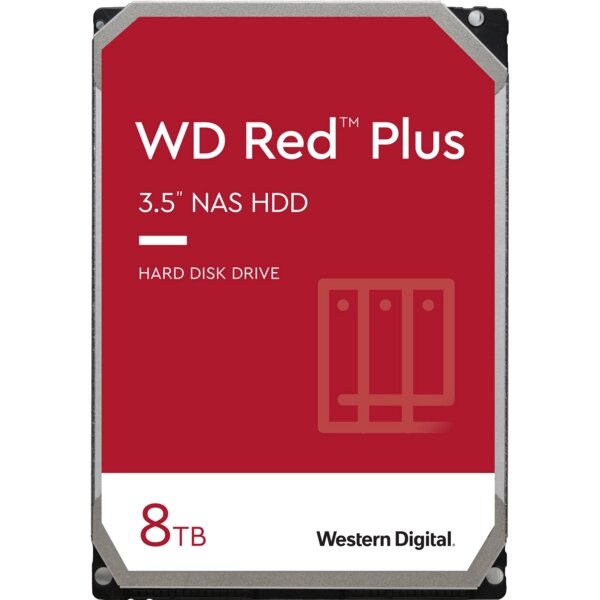 Жесткий диск WD Red Plus NAS 8 TB (8000Gb) 5640 rpm 256M SATA 6 Gb/s (WD80EFPX) від компанії da1 - фото 1