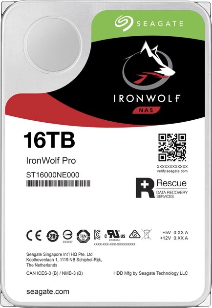 Жорсткий диск Seagate IronWolf Pro 16 TB 3.5 (ST16000NE000)_REF від компанії da1 - фото 1