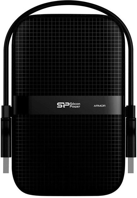 Зовнішній жорсткий диск Silicon Power Armor A60 2 TB All Black (SP020TBPHDA60S3A) від компанії da1 - фото 1