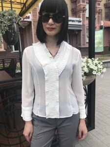 Блуза шовкова жіноча біла